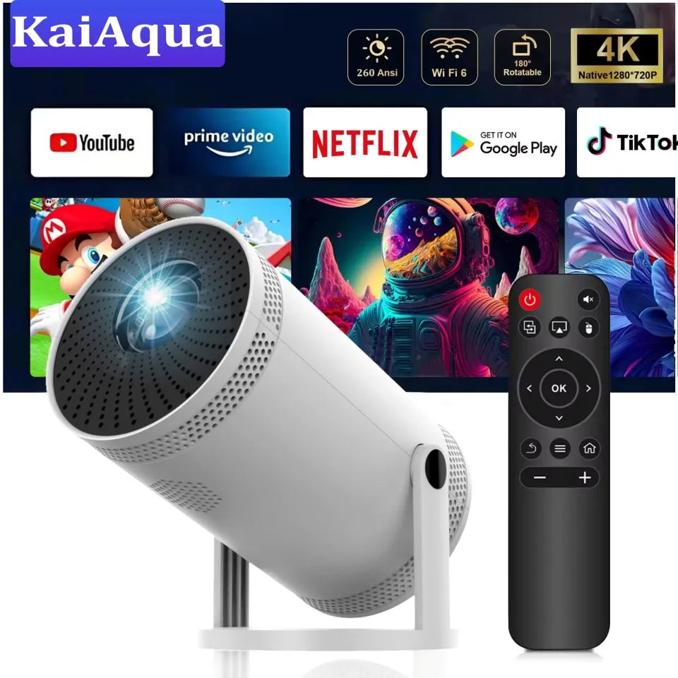 Mini Portable Projector Support 4K